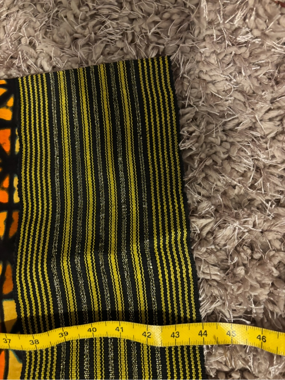 Vibrant Orange & Black Patterned Kimono Jacket - Picture 5 of 14